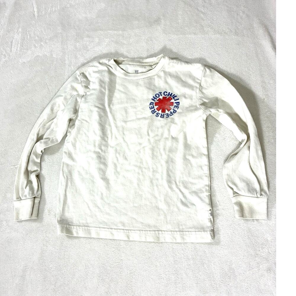 Red Hot Chili Peppers Long Sleeve Shirt Kids Small 6 7 White Band Tee